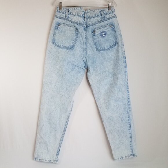 LA Gear Vintage Baggy Y2K Jeans High Rise Tapered SIZE 9 Light Wash Skater - Picture 2 of 14